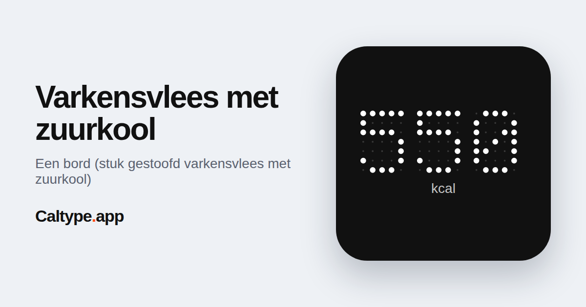 Delen: Varkensvlees met zuurkool