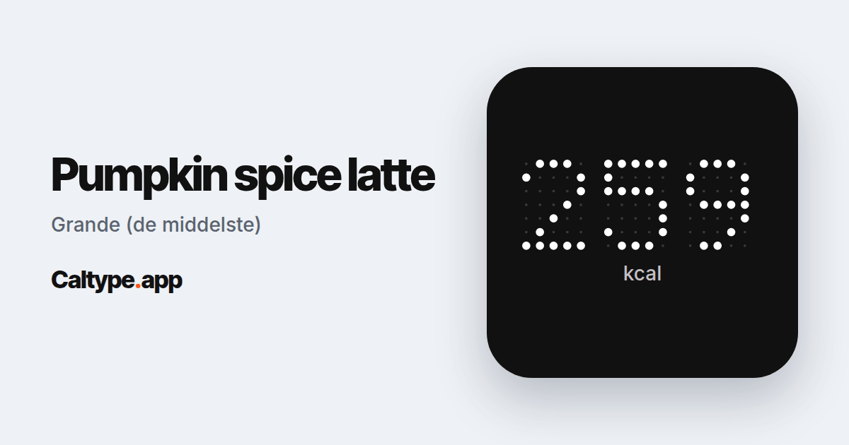 Delen: Pumpkin spice latte