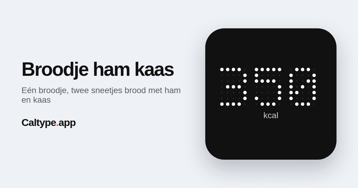 Delen: Broodje ham kaas