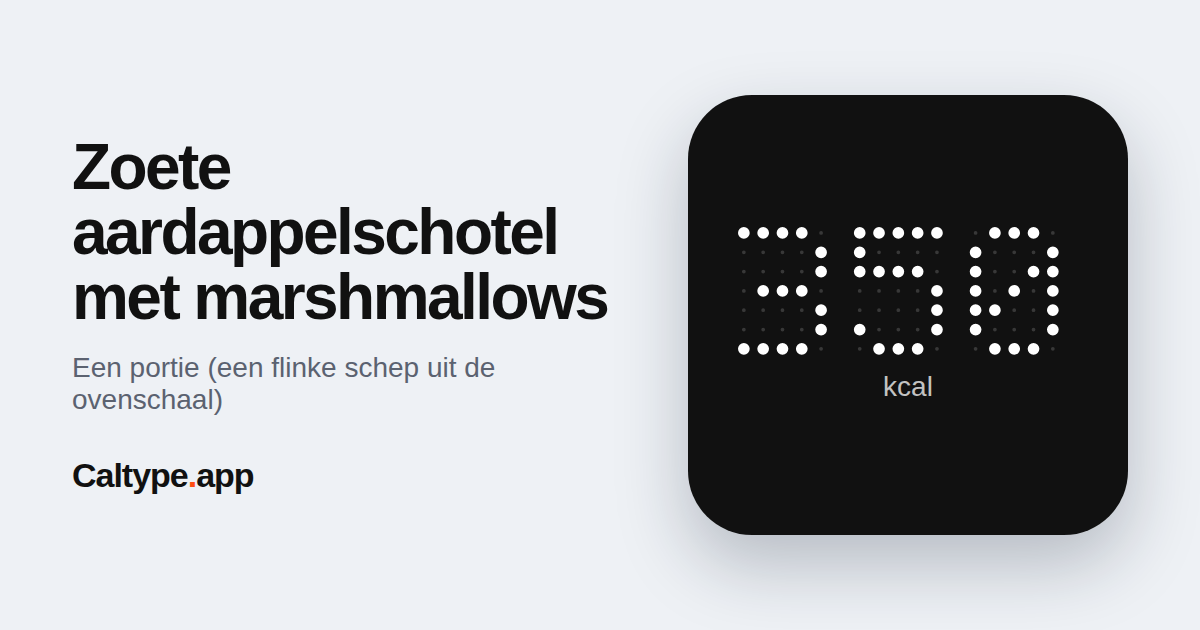 Delen: Zoete aardappelschotel met marshmallows