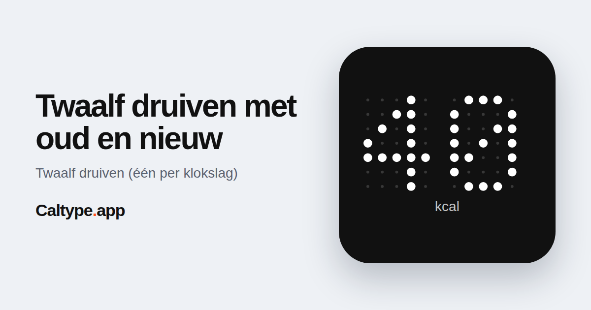 Delen: Twaalf druiven met oud en nieuw