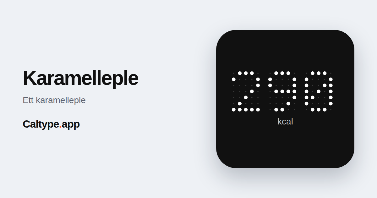 Del: Karamelleple