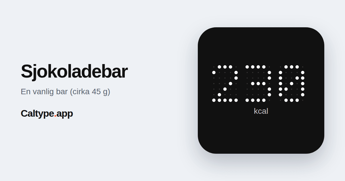 Del: Sjokoladebar