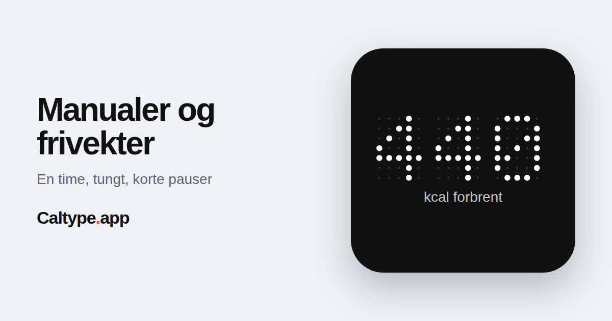 Del: Manualer og frivekter