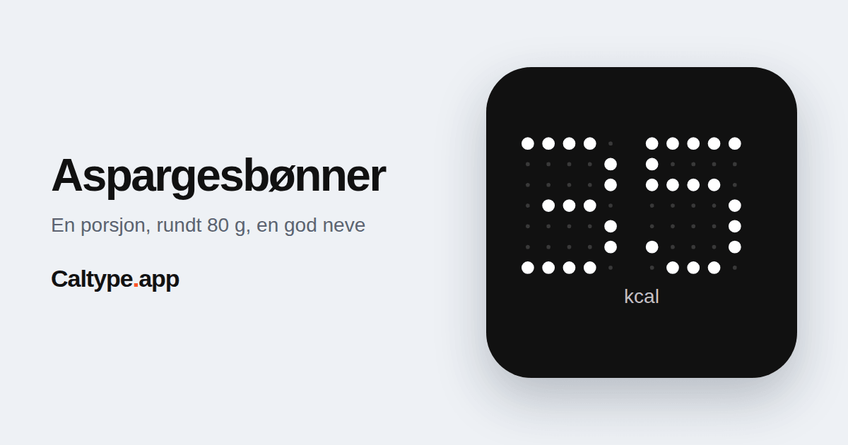 Del: Aspargesbønner