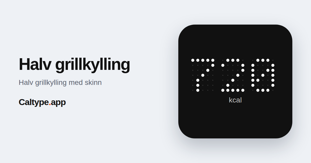 Del: Halv grillkylling
