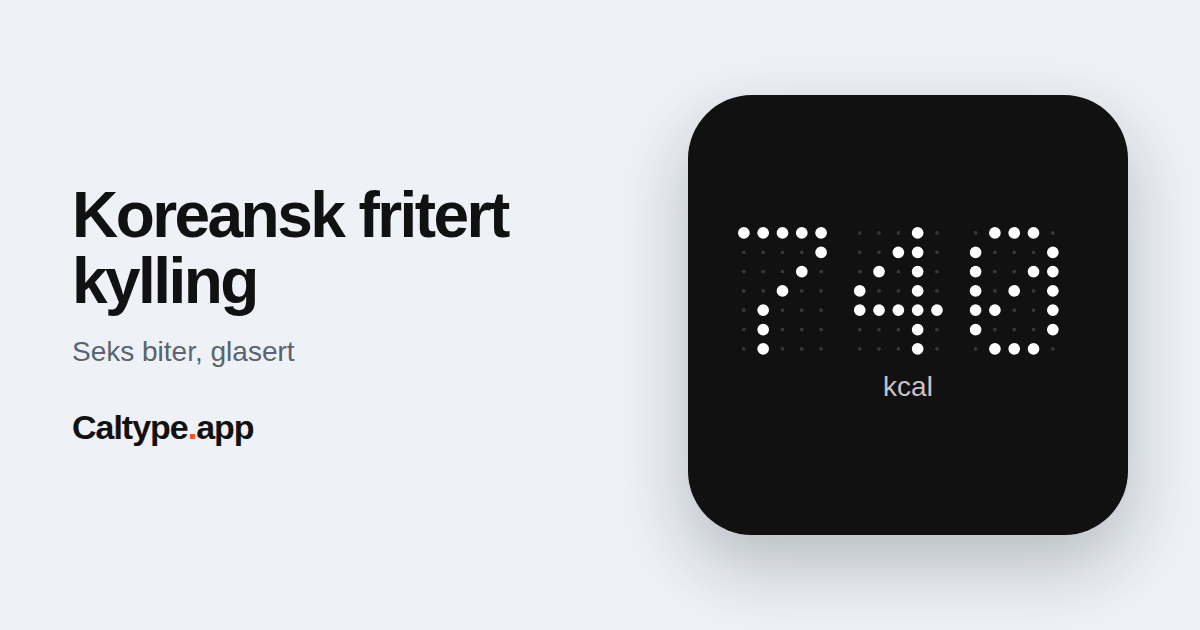 Del: Koreansk fritert kylling