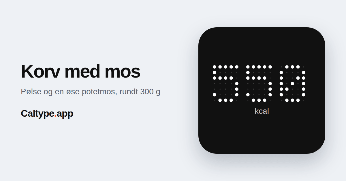 Del: Korv med mos