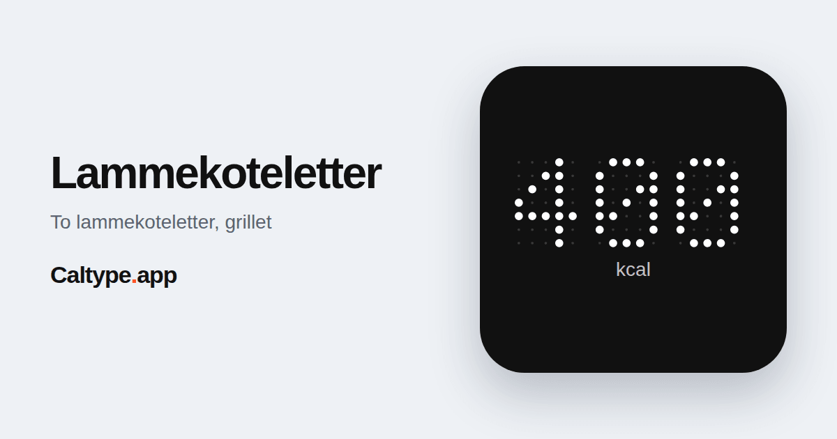 Del: Lammekoteletter