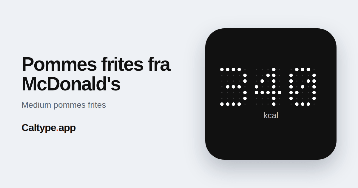 Del: Pommes frites fra McDonald's