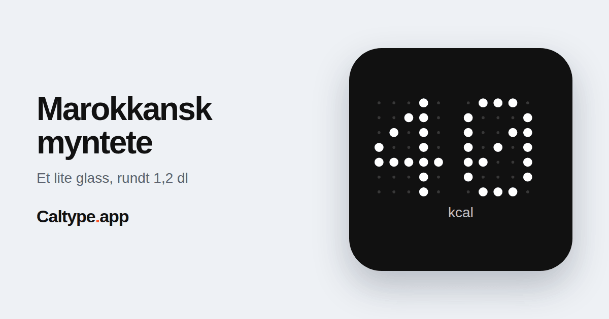 Del: Marokkansk myntete