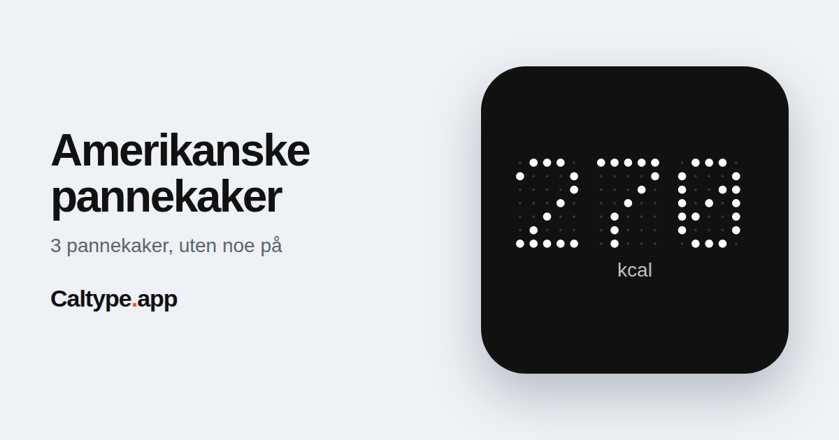 Del: Amerikanske pannekaker