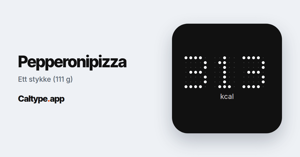 Del: Pepperonipizza