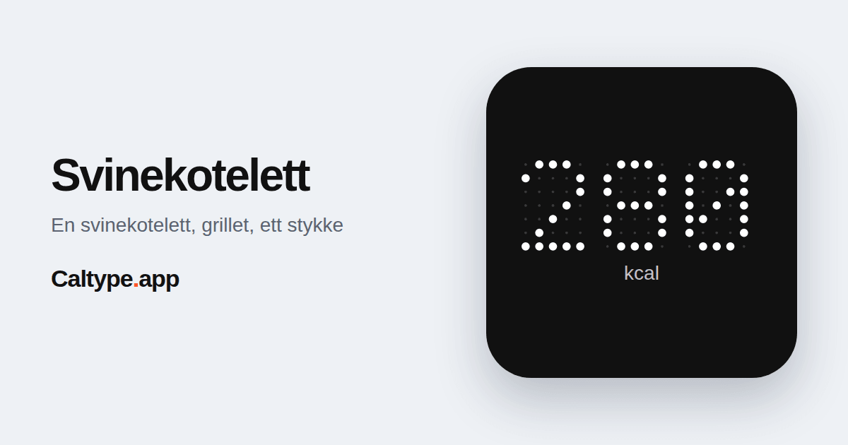 Del: Svinekotelett