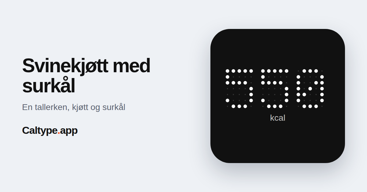 Del: Svinekjøtt med surkål