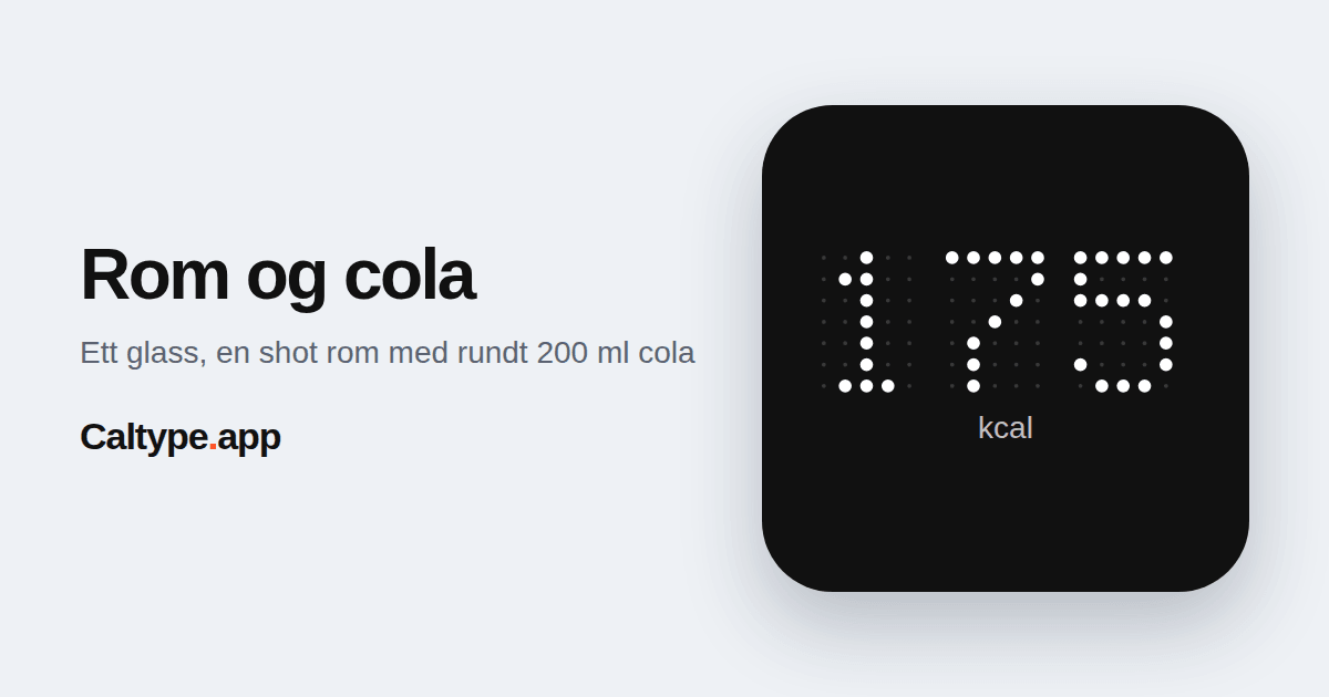 Del: Rom og cola
