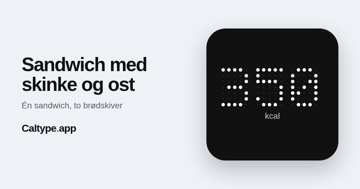 Del: Sandwich med skinke og ost