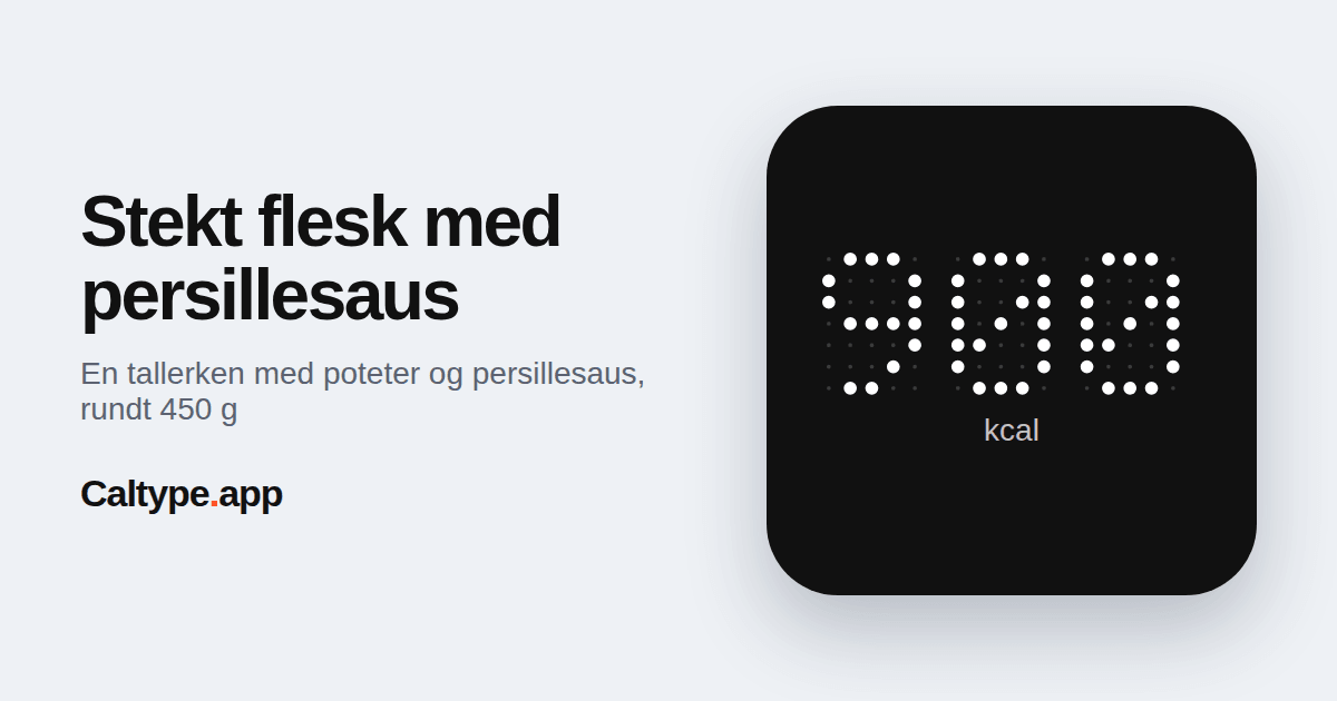 Del: Stekt flesk med persillesaus