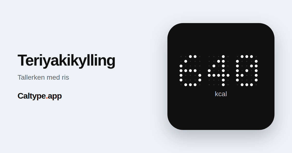 Del: Teriyakikylling