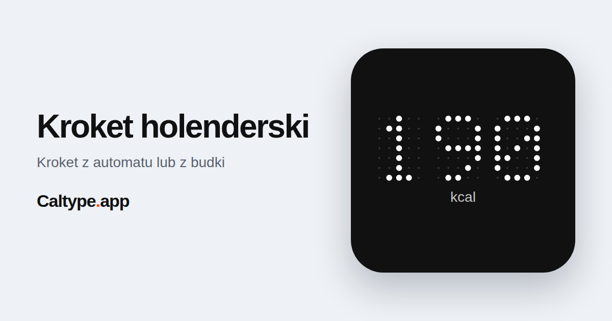 Udostępnij: Kroket holenderski