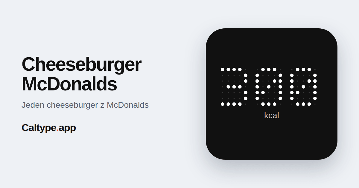 Udostępnij: Cheeseburger McDonalds