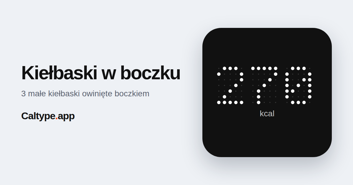 Udostępnij: Kiełbaski w boczku