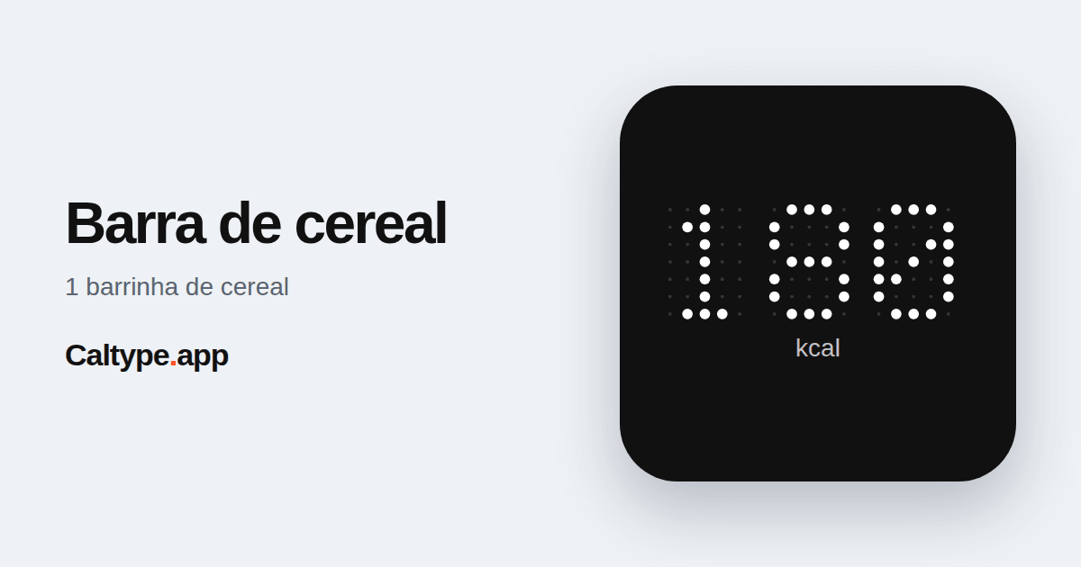 Compartilhar: Barra de cereal
