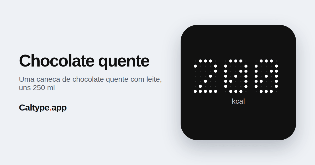 Compartilhar: Chocolate quente