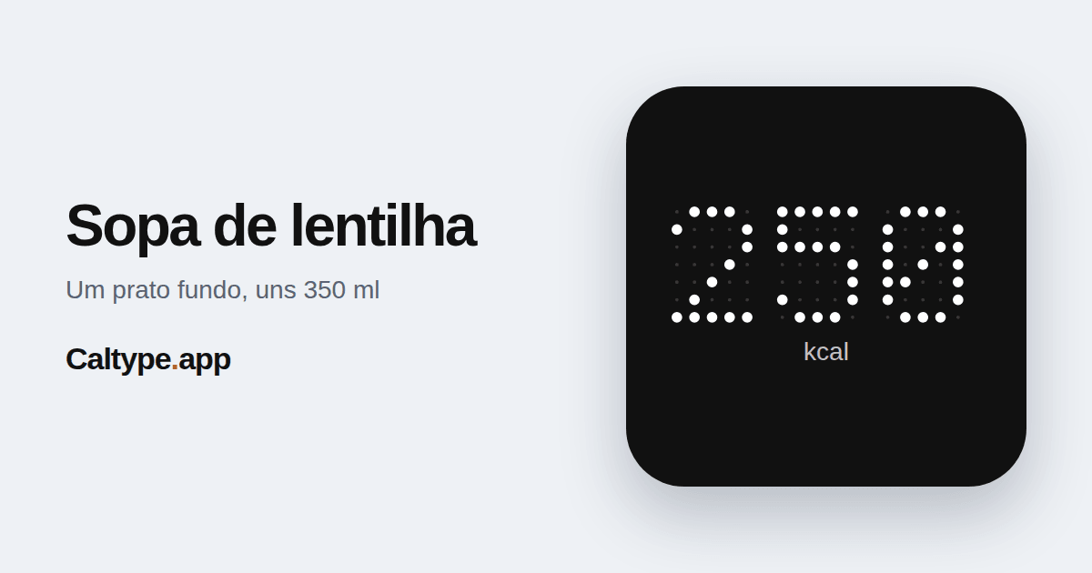 Compartilhar: Sopa de lentilha