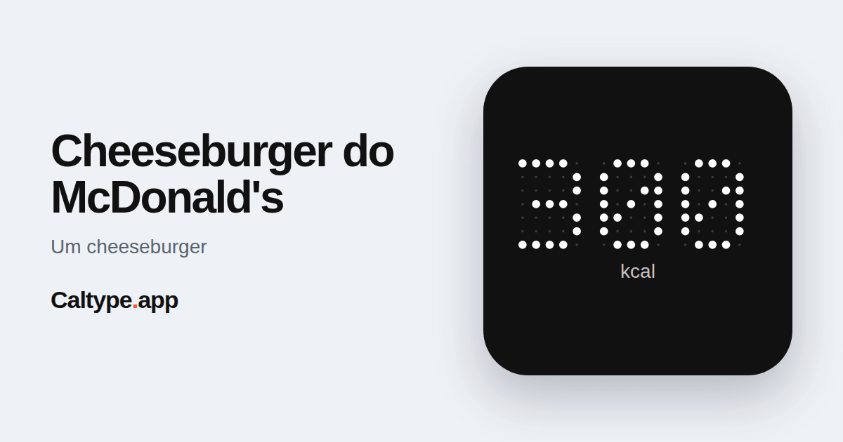 Compartilhar: Cheeseburger do McDonald's
