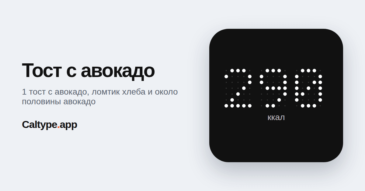 Поделиться: Тост с авокадо