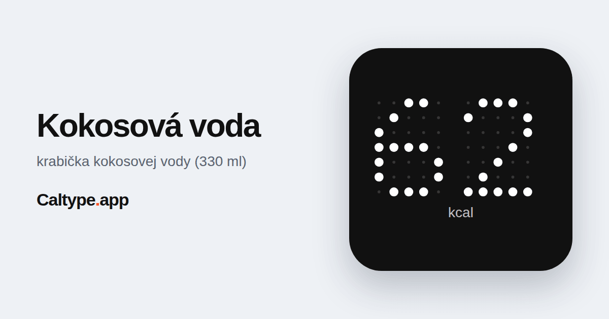 Zdieľať: Kokosová voda