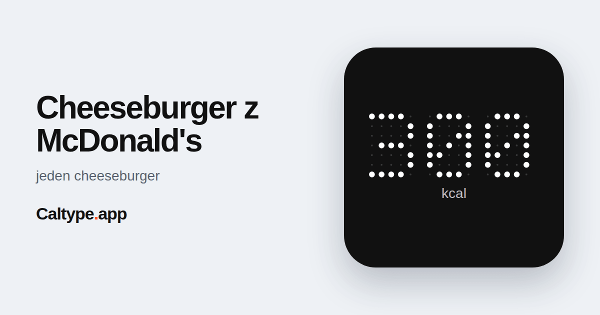 Zdieľať: Cheeseburger z McDonald's