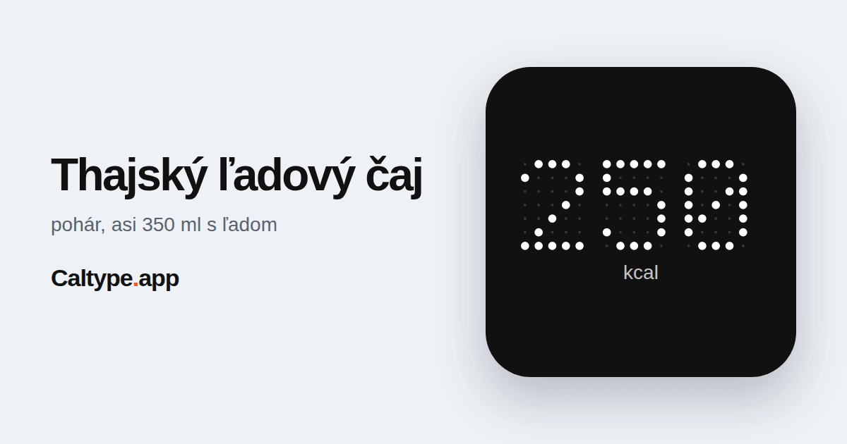 Zdieľať: Thajský ľadový čaj