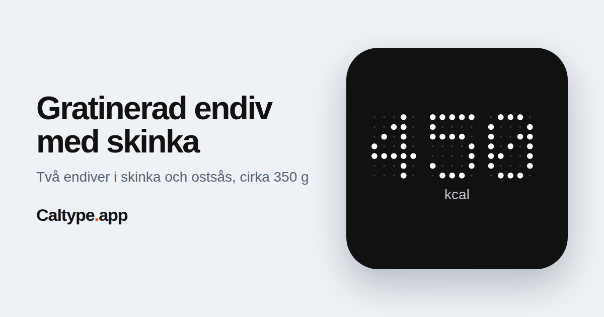 Dela: Gratinerad endiv med skinka