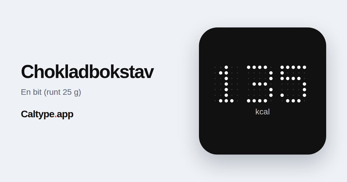 Dela: Chokladbokstav