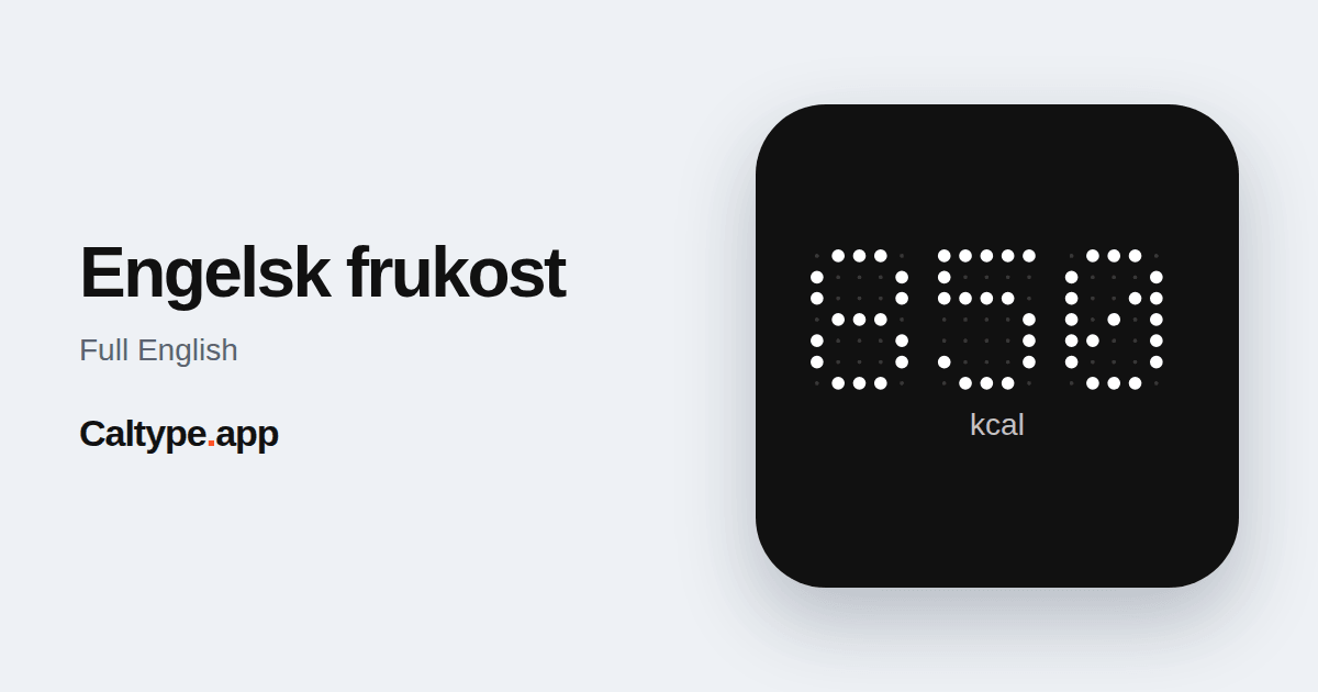 Dela: Engelsk frukost
