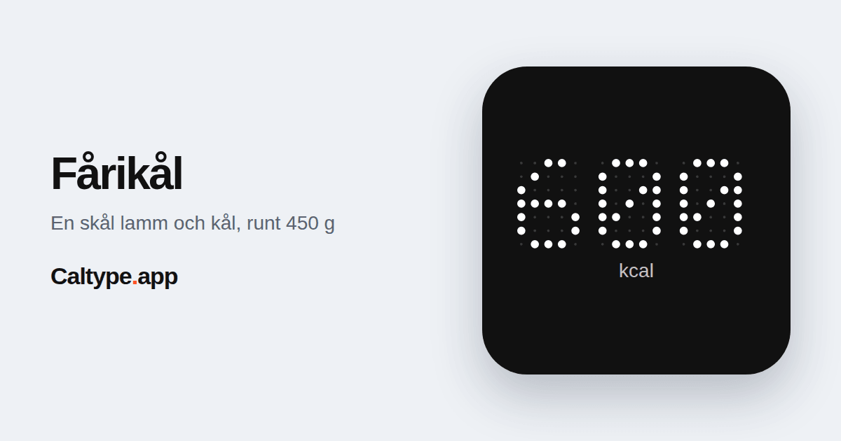 Dela: Fårikål
