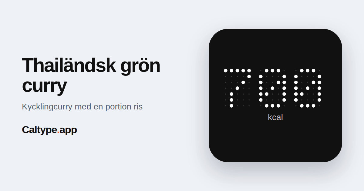 Dela: Thailändsk grön curry
