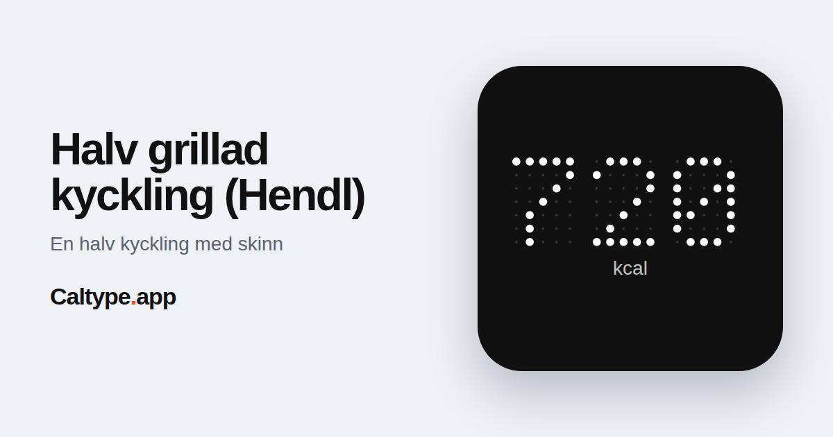 Dela: Halv grillad kyckling (Hendl)