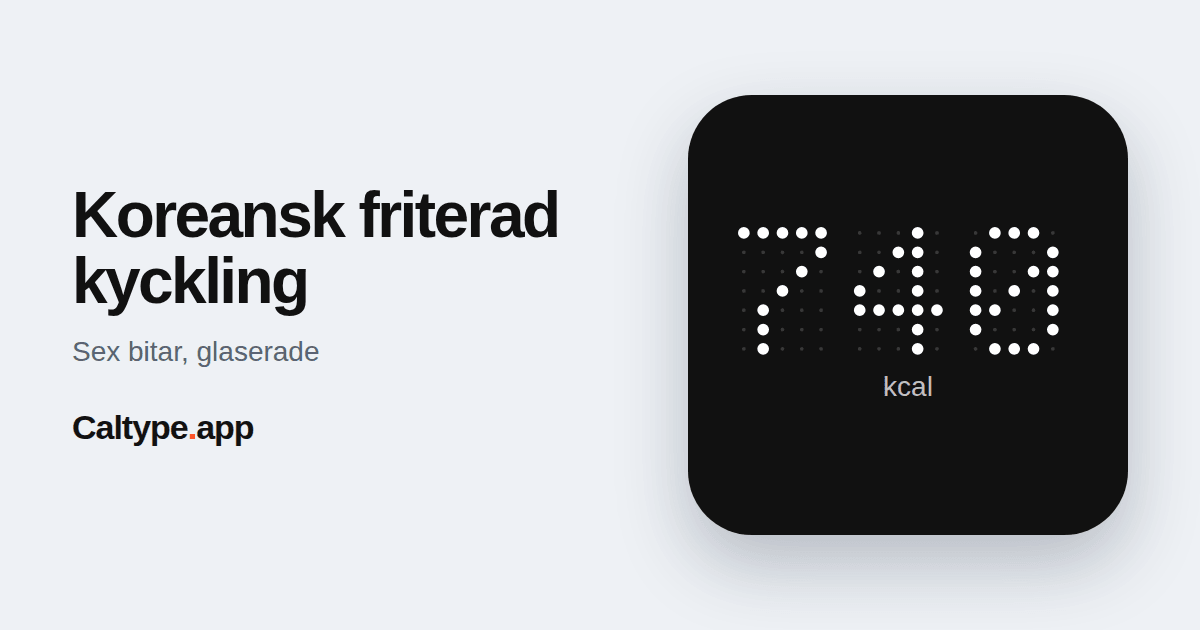 Dela: Koreansk friterad kyckling