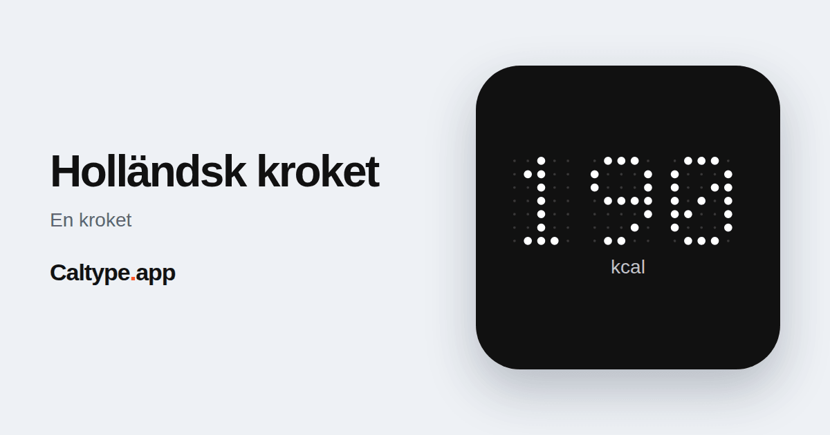 Dela: Holländsk kroket