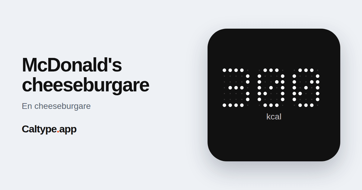 Dela: McDonald's cheeseburgare