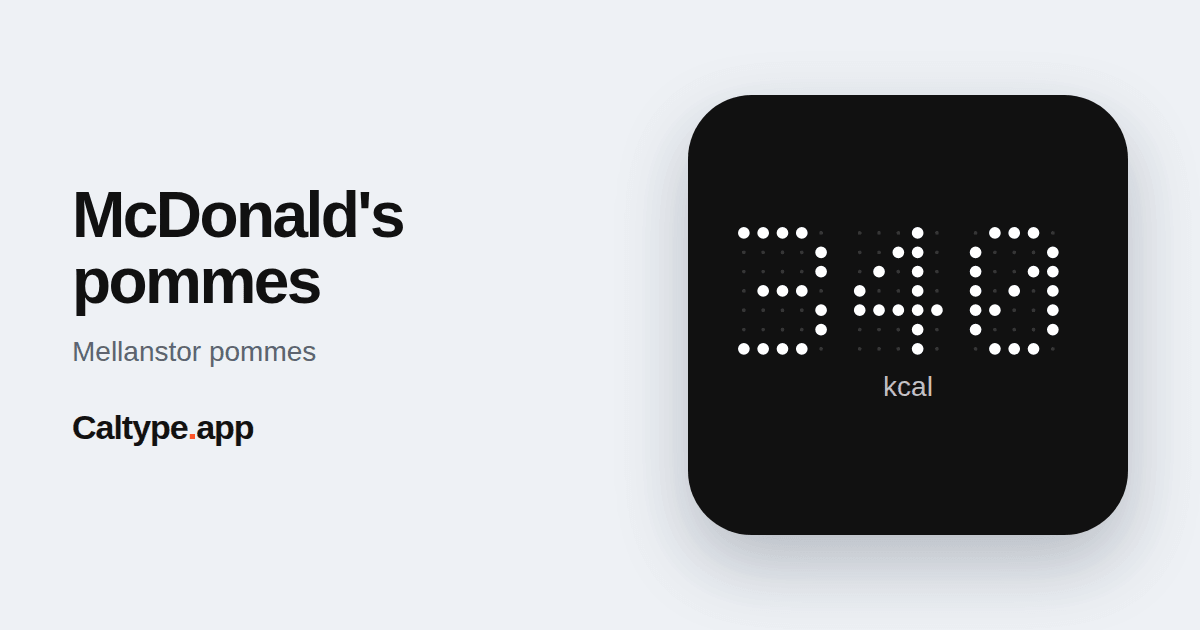Dela: McDonald's pommes