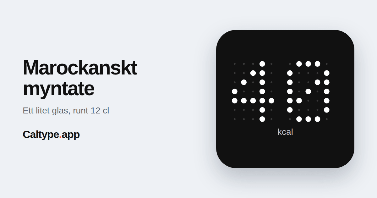 Dela: Marockanskt myntate