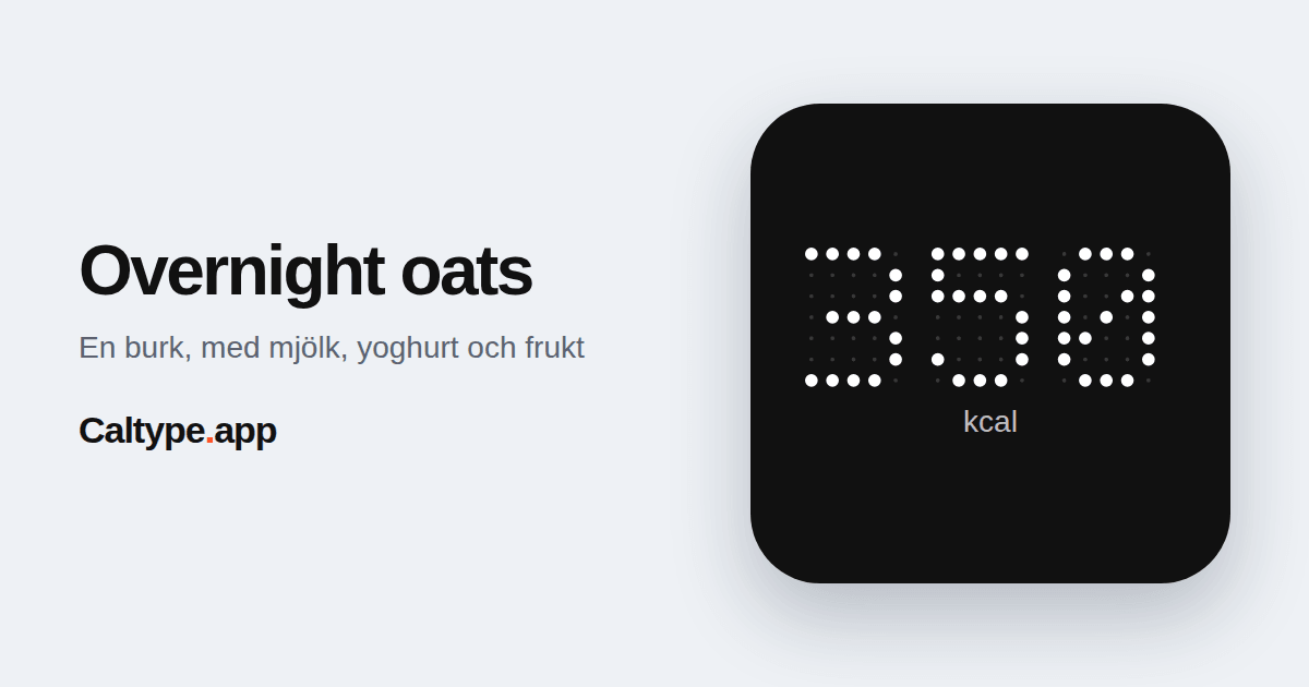 Dela: Overnight oats