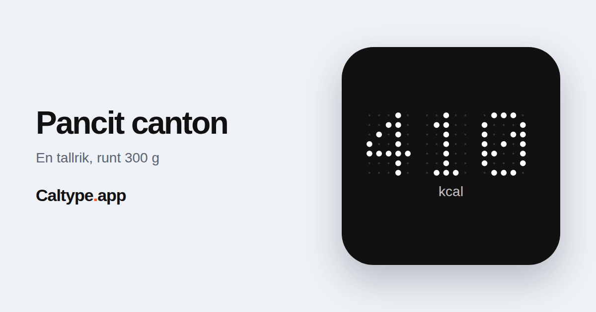 Dela: Pancit canton