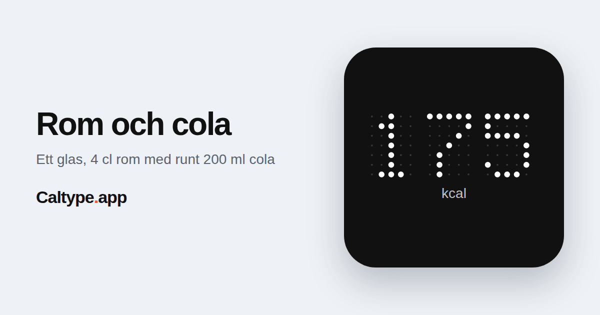 Dela: Rom och cola