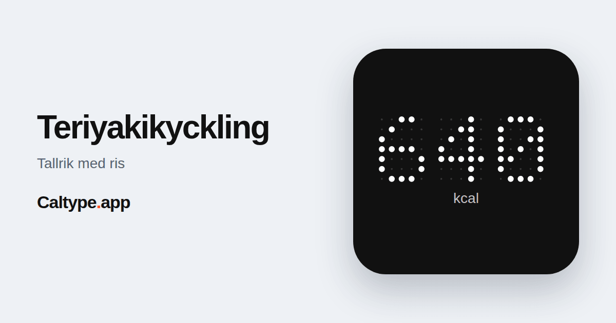 Dela: Teriyakikyckling