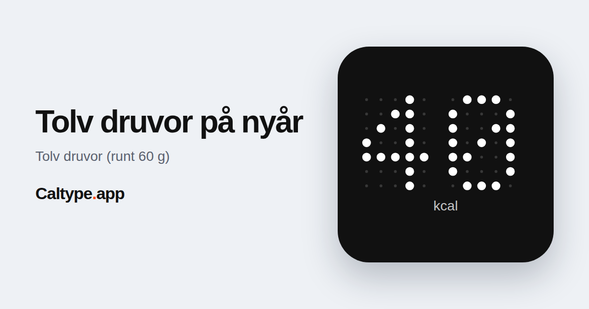 Dela: Tolv druvor på nyår